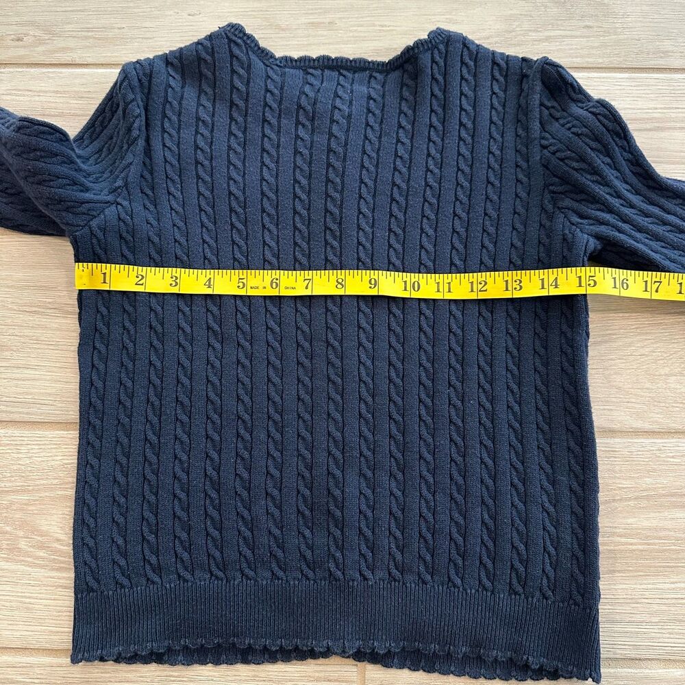 Polo Ralph Lauren Mini-Cable Cotton Cardigan Girls Size L (12-14) - Picture 6 of 6
